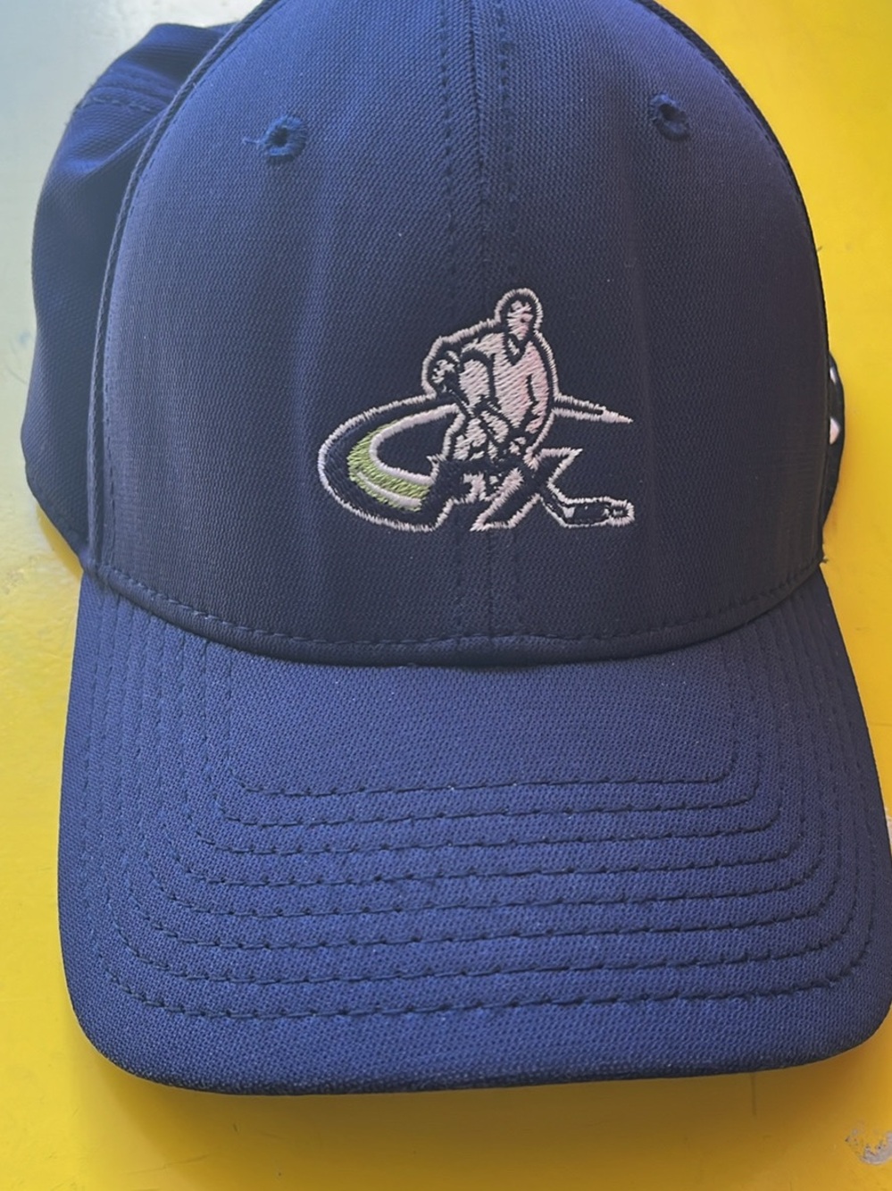 Under Armour Gray and Black Baseball Cap with Yellow Accents